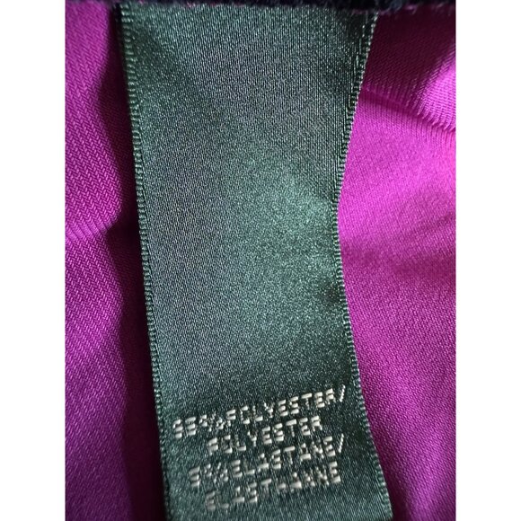 Ralph Lauren Dress 16 Magenta Sides Navy Blue Stretch Church Career Party - Picture 11 of 12